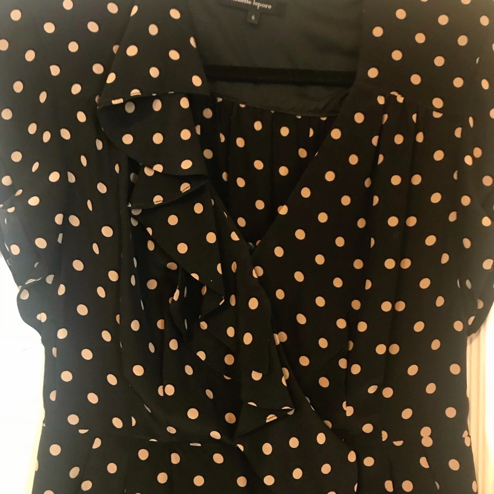 Black Polka Dot Silk Dress
